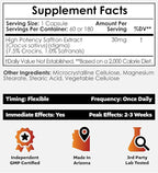 Nootropics Depot High Potency Saffron Extract Capsules | 30mg | Minimum 7.5% Crocins and 1% Safranals | Crocus sativus | 60 ct