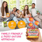 Center-Filled Magnesium Glycinate Gummies 400MG - High Absorption for Kids, Teens & Adults - Supplement for Sleep, Calm & Muscle Relaxation with B6 & D3 - Gluten Free & Vegan Friendly - 120 Count