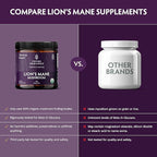 TRIBE ORGANICS Lion’s Mane Supplement 1000mg Mushroom Extract Powder - Immune System Booster & Brain Nootropic for Focus and Memory | Mental Clarity | Natural Energy and Immunity - 120 Vegan Capsules