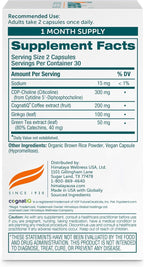 Himalaya Memory & Focus Herbal Supplement - Supports Cognitive Function, Attention, Vegan - 60 Capsules