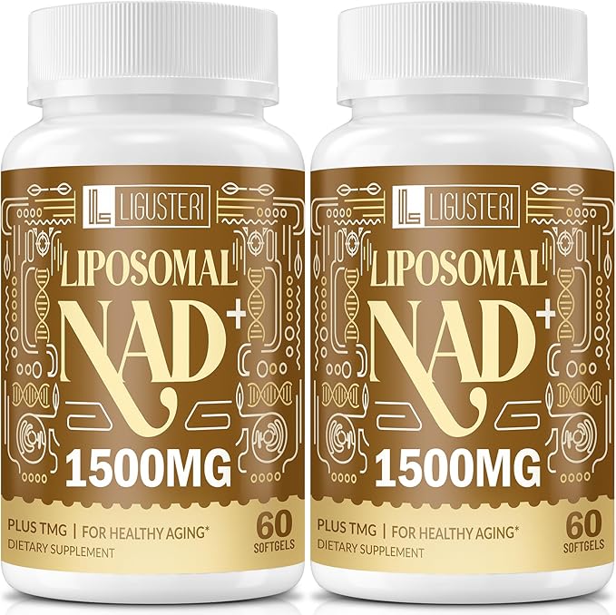 1500 MG Liposomal NAD+, 98%+ Absorption, NAD+ Supplement for Women & Men with TMG, for Aging Defense, Cellular Energy, Heart & Brain Function, Longevity, 120 Softgels