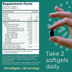 Iwi Life Brain Omega-3, 60 Softgels (30 Servings), Vegan Plant-Based Algae Omega-3 with EPA + DHA, Focus, Memory and Mood Support Dietary Supplement, Krill & Fish Oil Alternative, No Fishy Aftertaste