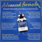 Fadogia Agrestis and Tongkat Ali Supplement - Fadogia Agrestis 600mg, 500mg Longjack Tongkat Ali for Men, Maca Root, Fenugreek, Ashwagandha, Saw Palmetto to Support Energy, Stamina, Vitality - 120Caps