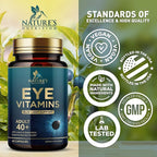 Eye Vitamins Supplements - 3x Strength Eye Health Vitamin with Lutein and Zeaxanthin - Vision Macular Health & Dry Eyes Support With Zinc, Vitamins C E & Minerals, Bottled in USA - 60 Capsules