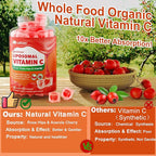 Natural Liposomal Vitamin C 1000mg Gummies for Adults & Kids 9+, Chewable Vitamin C w/ 11mg Zinc, D3, Elderberry, Echinacea, , Bioflavonoid, Immune Support, Whole Food VIT C from Fruits, Sugar Free