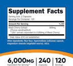 Nutricost Black Cherry Extract 240 Capsules for 120 Servings - Vegan, GMO-Free, Gluten-Free