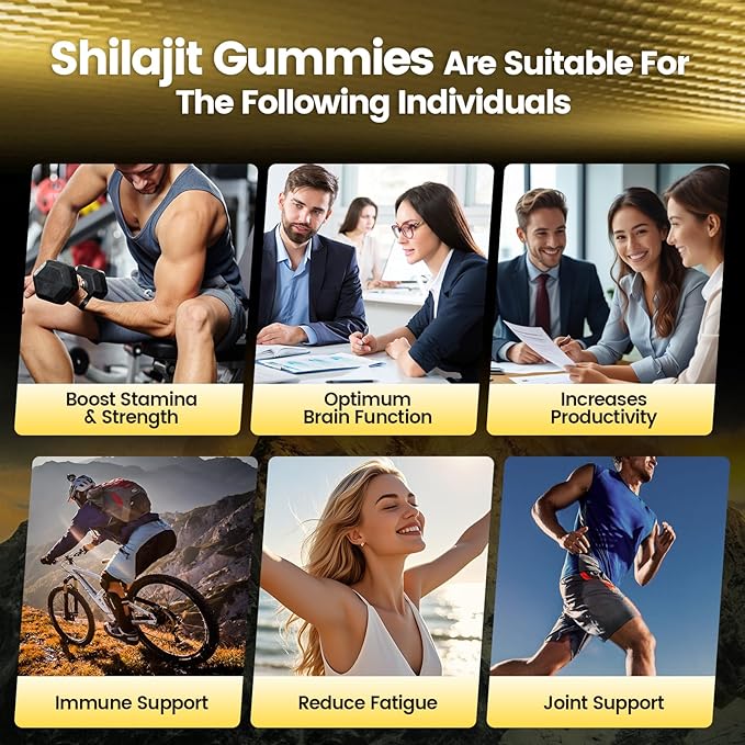 VivoNu Shilajit* Gummies,Pure Himalayan* micronutrient Supplement, Himalayan Premium Ingredient with Shilajit, Ashwagandha, Gokshura, Fulvic Acid & 85+ Trace Minerals I for Men & Women (4000MG/4 Bag)