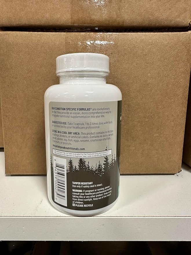 Mountain Peak Adrenal B Complex - Cortisol Support w/Ashwagandha, Vitamin B6, B12 & C - Helps Support Stress Levels - Encodcrine & Nervous System Support Supplement (90 Vegetarian Capsules)