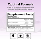 Theralogix Thera-D 4000 Vitamin D Supplement - 4,000 IU (100 mcg) Vitamin D3 Tablets - 90-Day Supply - Immune Support Supplement for Women & Men - Aids Bone & Heart Health - NSF Certified - 90 Tablets