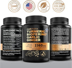 4-in-1 Turmeric Joint Support Supplements with Garlic and BioPerine - 2360 mg High Potency Herbal Blend for Mobility, Everyday Flexibility, Digestive Comfort, Active Aging Support (120ct, Pack of 3)