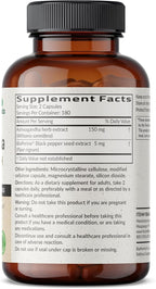Futurebiotics Ashwagandha Extra Strength Stress & Mood Support with BioPerine - Non GMO Formula, 360 Vegetarian Capsules