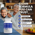 NEW Nutrawave Vitamin B Complex – Super B Vitamins for Women & Men with B1, B2, B3, B5, B6, B7, B9, B12, Choline & Inositol – Supports Energy & Nervous System – Non-GMO, Vegan – 60 Capsules