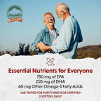 Barlean's Ideal Omega 3 Nutritional Supplement Softgels with 1,000mg EPA/DHA for Heart, Mind, and Mood - Certified Sustainable Seafood, Pharmaceutical Grade - 30-Count