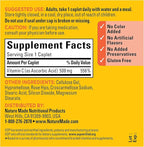 Nature Made Vitamin C 500mg with Rose Hips, Dietary Vitamin C Supplement for Immune Support, 130 Caplets, 130-Day Supply