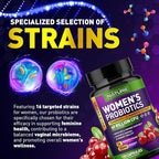 Probiotics for Women - 60 Billion CFUs, 16 Strains, with Cranberry, D-Mannose & Prebiotics - Supports Digestive, Immune, & Vaginal Health - Non-GMO, Dairy & Gluten-Free - 120 Veggie Capsules