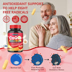 DRFOSTER CoQ10 400mg-High Absorption Coenzyme Q10 Supplements with PQQ, Shilajit & Vitamin E, Powerful Antioxidant for Heart & Brain Health and Energy-Production 120 Veggie Capsules