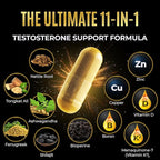 Apex Testosterone Supplement for Men – 11-in-1 Formula with Ashwagandha, Fenugreek Capsules, Tongkat Ali, Shilajit for men, Stinging Nettle Root, Vitamin D, Zinc & Boron – Natural Vitality & Energy