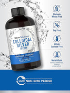 Carlyle Colloidal Silver | 10 PPM | 8 oz (236 mL) | Nano Silver Technology Solutions | Vegetarian, Non-GMO, & Gluten Free Supplement