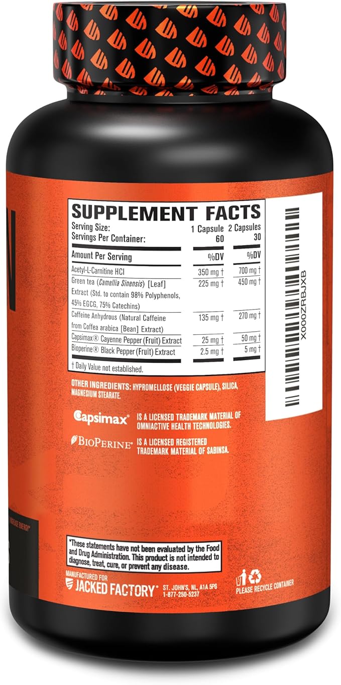 Jacked Factory Burn-XT + Lean-PM Kit – 24-Hour Body Composition & Metabolism Support Stack – Day & Night Formula – 60 Count, 2 Pack