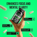 Organic Lions Mane Supplement Capsules 2400 mg - Powerful Nootropic - Helps Maintain Memory, Energy, and Mental Clarity - Vegan Brain Booster Focus Pills - Real Lion's Mane Supplement