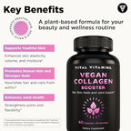 Vital Vitamins Vegan Collagen Booster 60 ct + Hyaluronic Acid Hydration Complex 60 ct