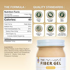 The Fiber Gel High Dietary Fiber Prebiotic Gel Formula — 100% Natural & Clean Label — Plant-Based Psyllium Husk & Inulin Complex — Keto Friendly, Vegan, No Added Sugar — Banana, 16 oz