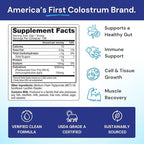 Symbiotics Colostrum Plus Powder 21 oz Immune & Muscle Recovery Support, 25% IgG Immunoglobulins, Gut Health & Training Resilience, Unflavored, Gluten Free - 21 oz