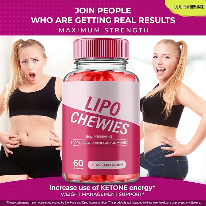 Lipo Chewies Brazillian Gummies, Lipo Chewies Keto ACV Keto Supplement Gummies - Maximum Strength, All Natural Support Formula, Keto+ACV Advanced Formula, LipoChewies Keto Gummy Reviews (5 Pack)