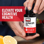 Force Factor Alpha GPC Brain Supplement for Memory and Focus, Mood Support Supplement with Alpha GPC 600mg, Premium Quality, Vegan, Non-GMO, 60 Capsules