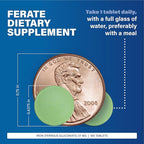 Major 27 mg Ferate Tabs - Ferrous Gluconate Elemental Iron Dietary Supplement - 100 Count (6 Pack)