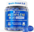 Methylene Blue Gummies 7mg Per Serving for Humans | Upgraded Antioxidant & Brain Booster Supplement for Cognitive Function, Energy, Cellular & Mitochondrial Health | Pure, Vegan, 60 Counts
