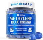 Methylene Blue Gummies 7mg Per Serving for Humans | Upgraded Antioxidant & Brain Booster Supplement for Cognitive Function, Energy, Cellular & Mitochondrial Health | Pure, Vegan, 60 Counts