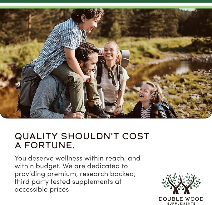 Colostrum Supplement 120 Capsules, 1,000mg per Serving (Bovine Colostrum Powder from First Milking Only, Std. to Contain 15% IgG Immunoglobulins) No Fillers, Third Party Tested by Double Wood