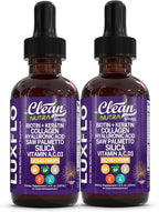 Biotin Liquid Drops Collagen Keratin Hyaluronic Acid Saw Palmetto for Hair Skin and Nails Silica Vitamin A C Vitamin D Bamboo Turmeric Zinc Folate Magnesium Horsetail LuxGlo By Clean Nutra - 2Pack