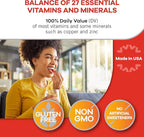 Geritol, Multivitamin Supplement, Contains B-Vitamins, Antioxidants, Vitamins C, E & D and Iron, 27 Essential Vitamins and Minerals, Gluten-Free, Non-GMO, No Artificial Sweeteners, 100 Tablets, 2 Pack