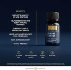 Quicksilver Scientific Immune Charge+ - Portable Wellness with Elderberry, Vitamin C, E, K1, K2, 10,000 IU Vitamin D for Optimal Immune System Support (12 Single Serving Shots)