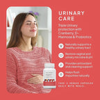 UTI D Mannose with Cranberry & Probiotics for Women | 3 in 1 Supplement, Supports Urinary Tract Health & PH Balance | Effective & USA Made | Vegan, Non-GMO (60 Capsules)