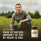 HEART & SOIL 100% Grass Fed & Finished Colostrum Supplement from Regenerative Cattle for Gut, Muscle & Immune Health – 3000mg Bovine Colostrum Capsules - Gut Health for Men & Women –180 Capsules