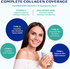 Earth Echo Multi Collagen Peptides Powder - Unflavored Hydrolyzed Collagen with Vitamin C & Hyaluronic Acid for Skin, Joints, Gut & Immunity - Non-GMO, Dairy-Free, Keto-Friendly - 26 Servings
