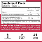 Qunol Ubiquinol CoQ10 100mg Softgels, Qunol Mega Ubiquinol 100mg - Superior Absorption - Active form of Coenzyme Q10 for Heart Health - 2 Month Supply - 60 Count