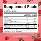 MaryRuth Organics Organic Cranberry Gummies - 500mg Supplement | Urinary Tract Health for Women | with D Mannose | Traditional Use | USDA Organic | Vegan | Non GMO | 30 Servings