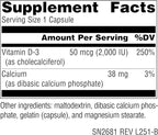 Source Naturals Vitamin D-3, Bioactive Form for Bone & Immune Health*, 50mcg (2000 iu) - 400 Capsules