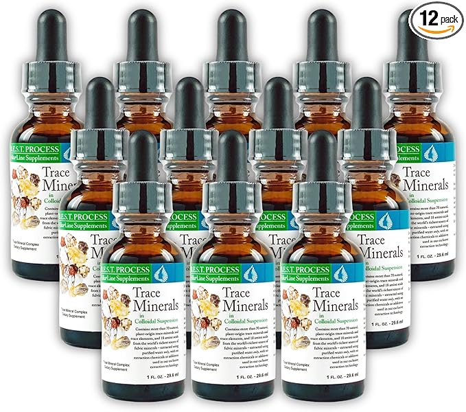 Morter Trace Minerals in Colloidal Suspension (12 Pack) Morter HealthSystem Best Process Alkaline — Nutrient Dense Trace Elements, Fulvic Minerals & Amino Acids