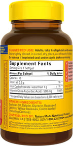 Nature Made Vitamin C 500 mg, Dietary Vitamin C Supplement for Immune Support, 60 Softgels, 60 Day Supply