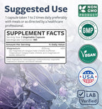 High Absorption Magnesium Bisglycinate Capsules - Clinically Validated Buffered and Chelated Magnesium Supplement - 1 Daily Vegan Capsule with Lab Verified Gentle 200mg Serving (6 Month Supply)
