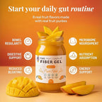 The Fiber Gel High Dietary Fiber Prebiotic Gel Formula — 100% Natural & Clean Label — Plant-Based Psyllium Husk & Inulin Complex — Keto Friendly, Vegan, No Added Sugar — Mango, 16 oz