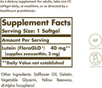 Solgar Lutein 40 mg, 30 Softgels - Supports Eye Health - Helps Filter Out Blue-Light - Contains FloraGLO Lutein - Gluten-Free, Dairy Free - 30 Servings
