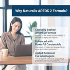 Naturalis Areds2 Clinically Based Eye Supplement | Lutein, Zeaxanthin, Astaxanthin, Bilberry, Blueberry, Cranberry & Grape Seed Adaptogen Blend | 120 Vision Essential Softgels