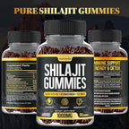 Shilajit Gummies - 3 in 1 with Sea Moss, Black Seed Oil, Ashwagandha - Natural Formula Shilajit Supplement 85+ Trace Minerals, Pure Himalayan Shilajit Gold Gomitas De Shilajit, USA Made (60 Gummies)