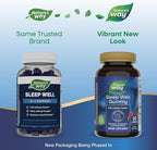 Nature’s Way Sleep Well Melatonin and Magnesium Gummies, Sleep Support for Adults*, with Ashwagandha, Berry Flavored, 90 Gummies